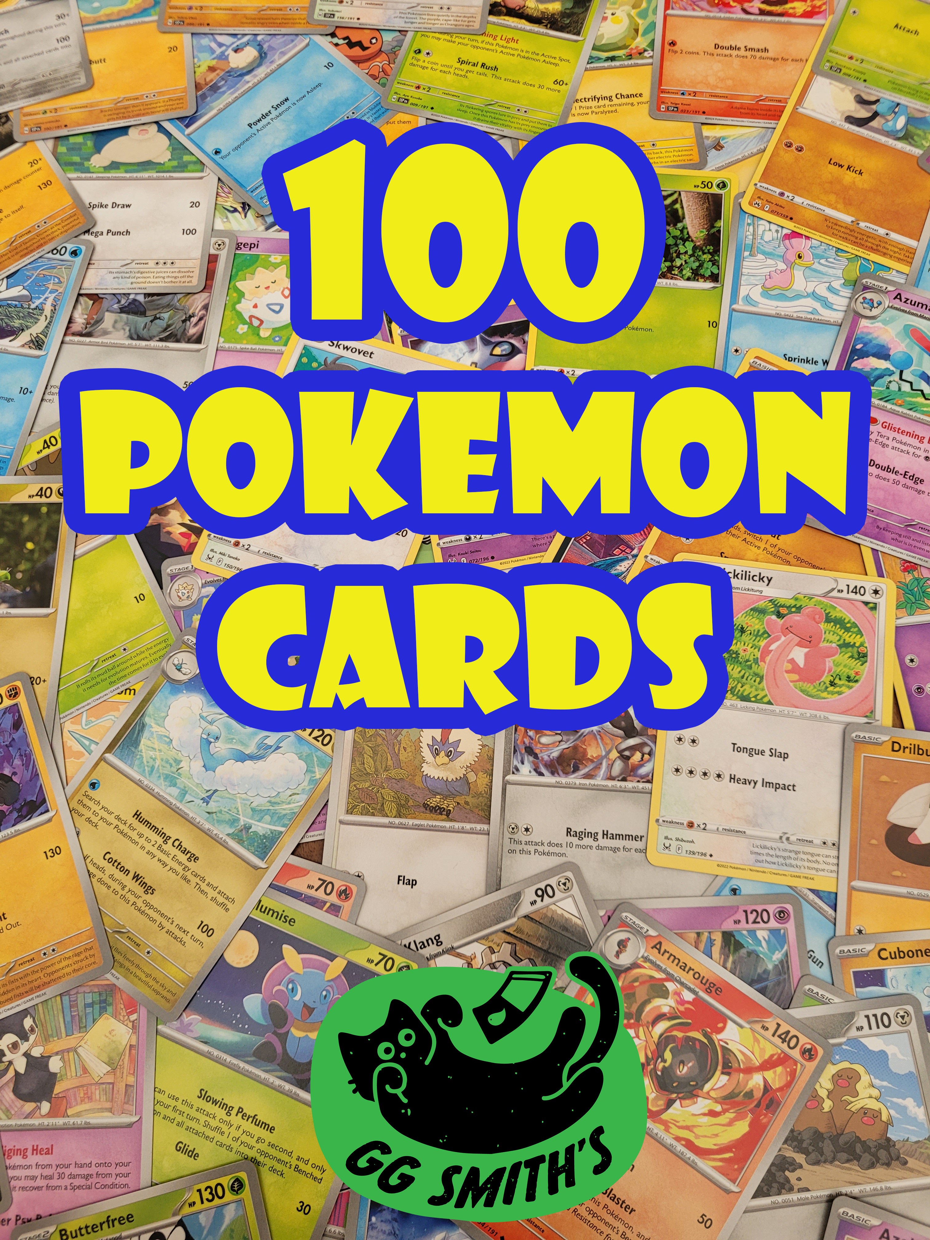 Pokemon TCG 100 Cards BULK LOT includes 20 foil cards GGSmiths Pokemon TCG 100 Cards BULK LOT includes 20 foil cards GGSmiths