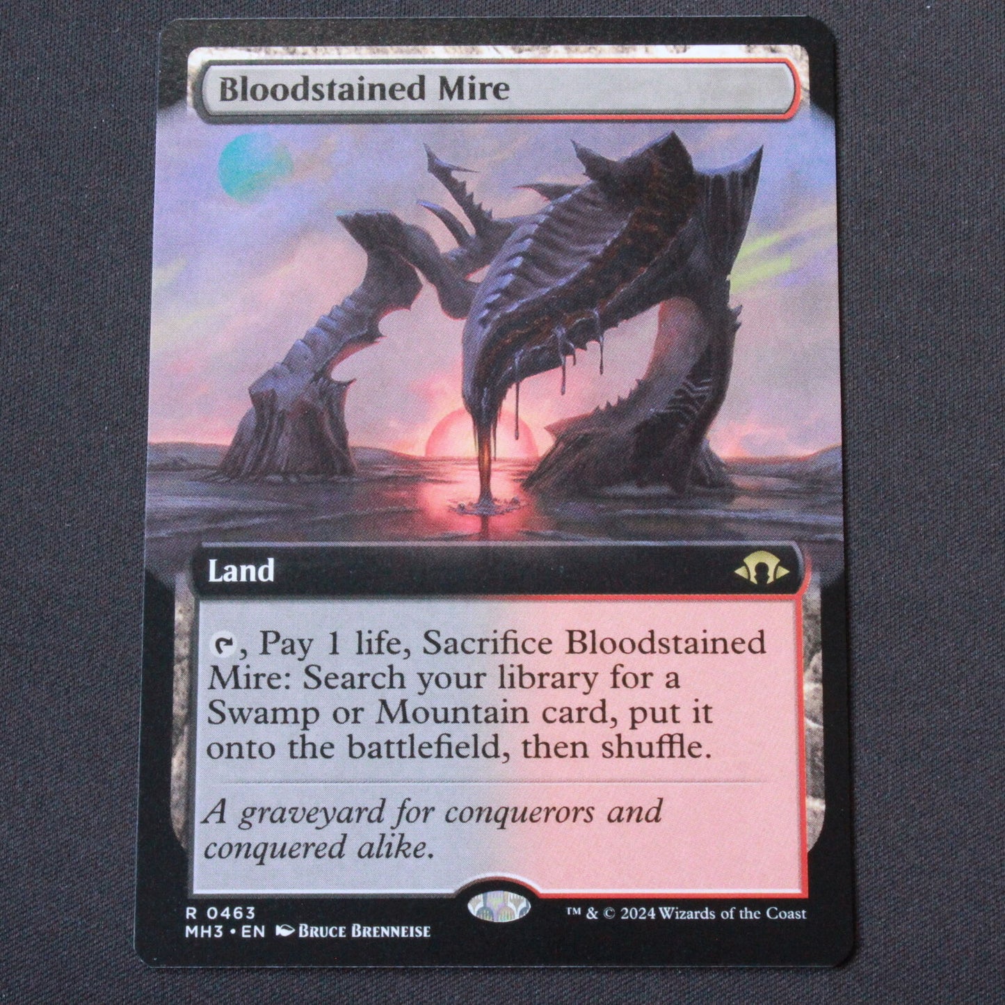 MTG Modern Horizons 3 (MH3) Rare Bloodstained Mire (Extended Art) 463 NM