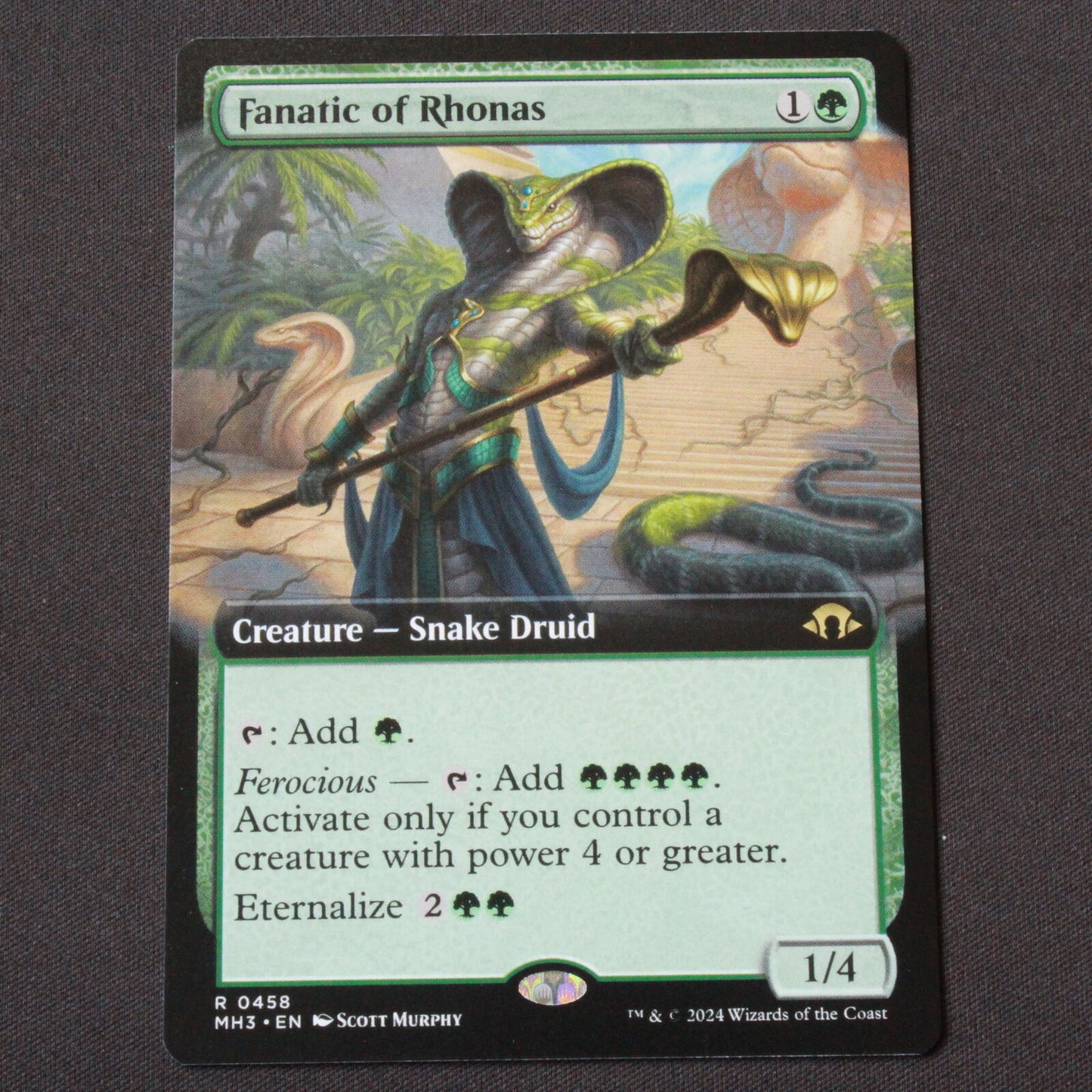 MTG Modern Horizons 3 (MH3) Rare Fanatic of Rhonas (Extended Art) 458 NM