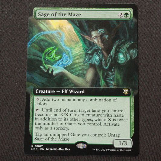 MTG Commander: MH3 (M3C) Rare Sage of the Maze (Extended Art) 67 NM