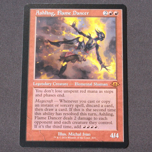 MTG Modern Horizons 3 (MH3) Mythic Ashling, Flame Dancer (Retro Frame) 415 NM