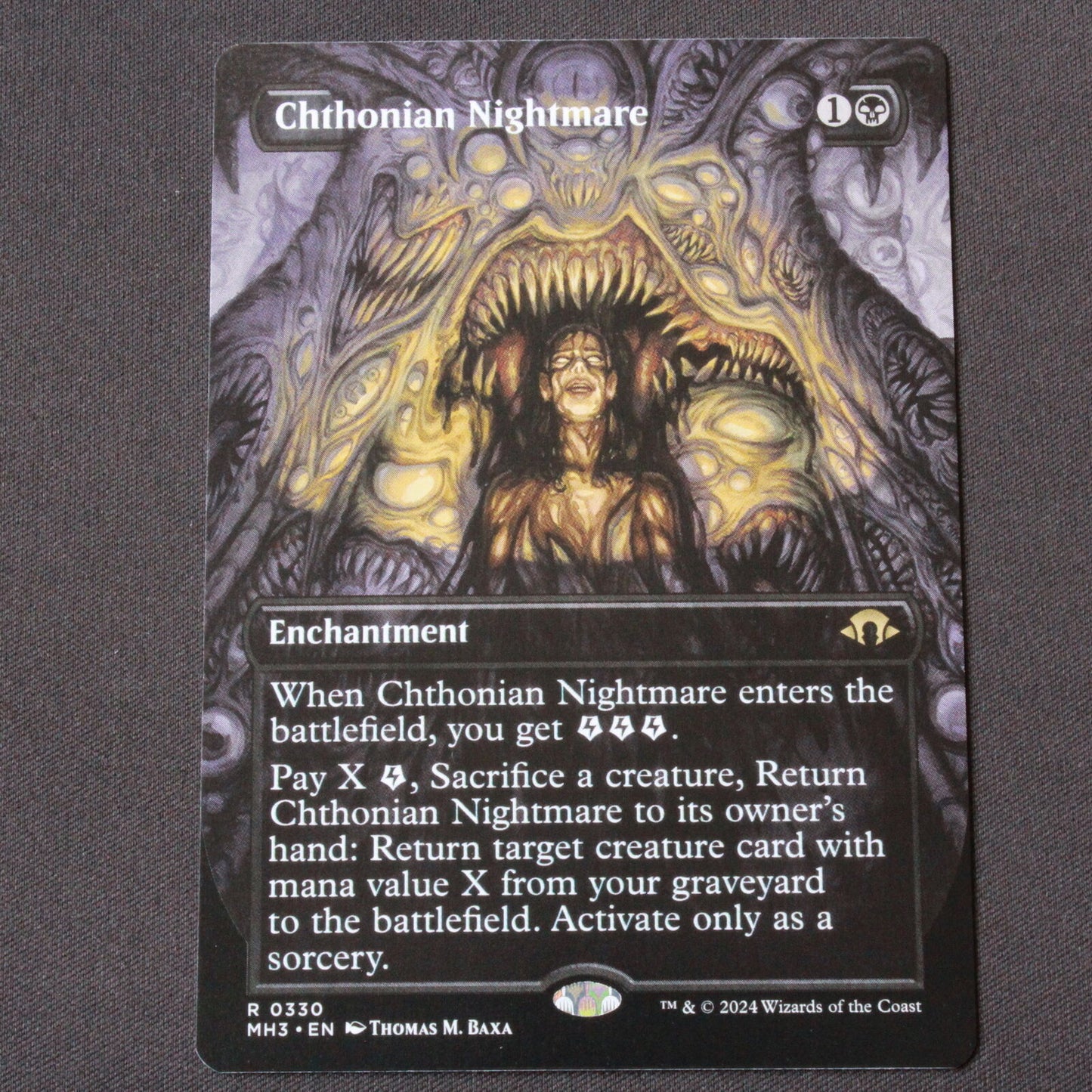 MTG Modern Horizons 3 (MH3) Rare Chthonian Nightmare (Borderless) 330 NM