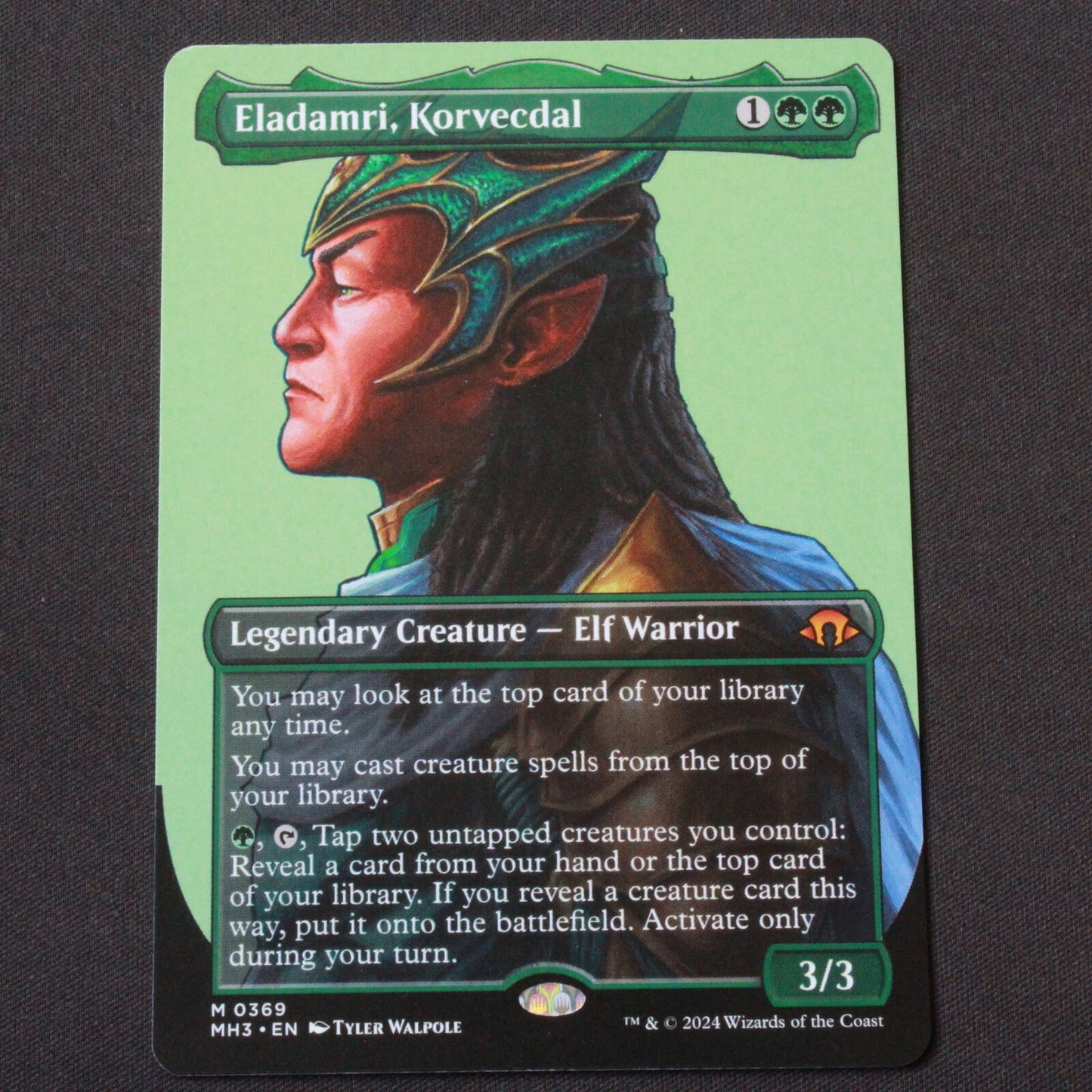 MTG Modern Horizons 3 (MH3) Mythic Eladamri, Korvecdal (Borderless) 369 NM