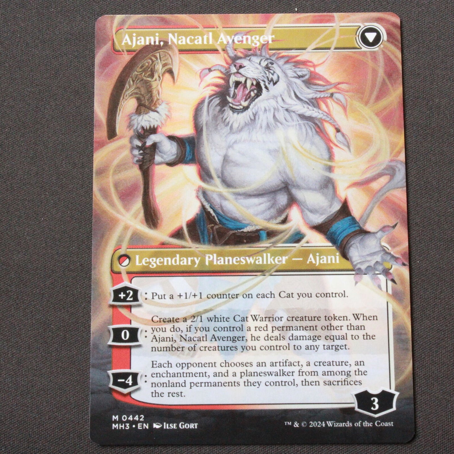 MTG Modern Horizons 3 (MH3) Mythic Ajani, Nacatl Pariah (Borderless) 442 NM