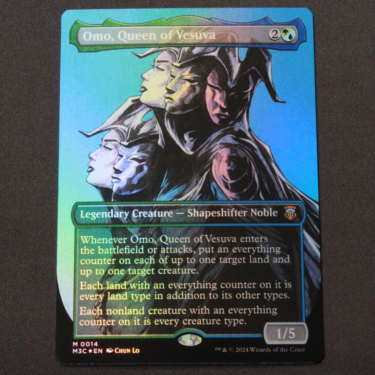 MTG Commander: MH3 (M3C) Mythic FOIL Omo, Queen of Vesuva (Borderless) 14 NM