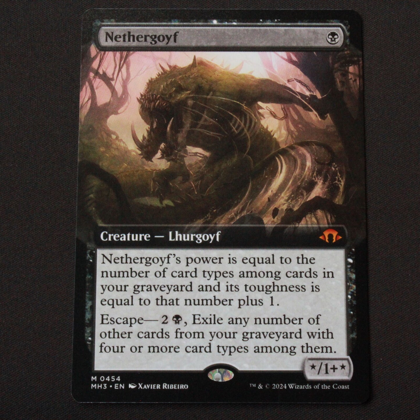 MTG Modern Horizons 3 (MH3) Mythic Nethergoyf (Extended Art) 454 NM