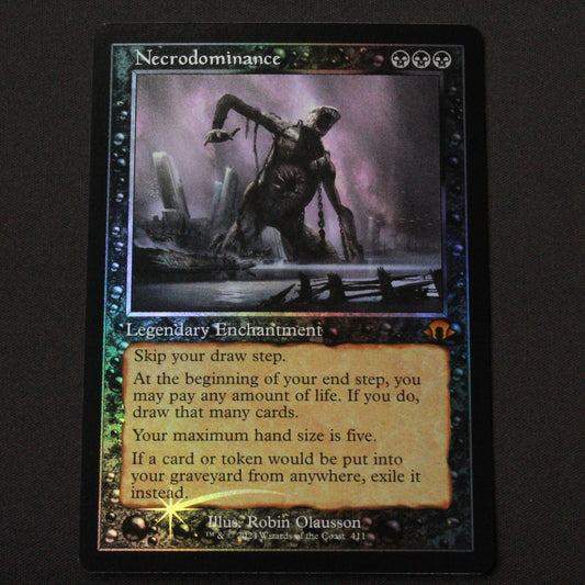 MTG Modern Horizons 3 (MH3) Mythic FOIL Necrodominance (Retro Frame) 411 NM