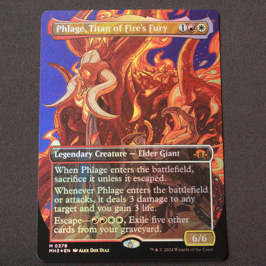 MTG Modern Horizons 3 (MH3) FOIL Phlage, Titan of Fire's Fury Borderless 379 NM