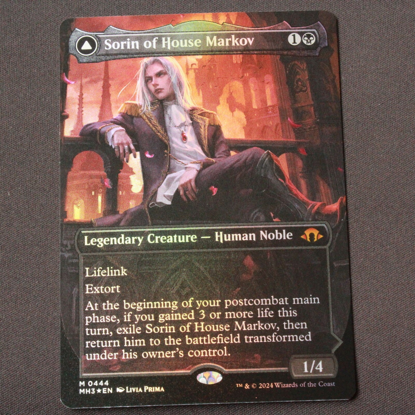 MTG Modern Horizons 3 (MH3) Mythic FOIL Sorin of House Markov Borderless 444 NM