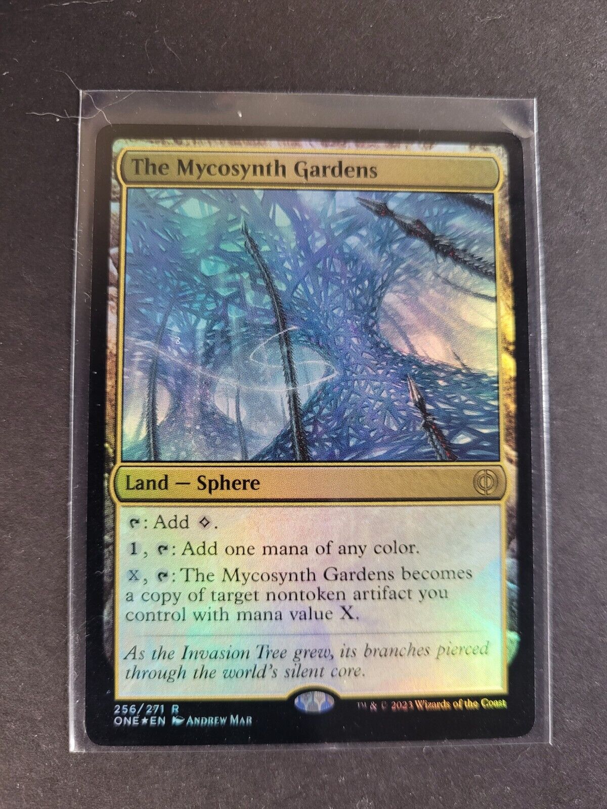 MTG Phyrexia: All Will Be One Rare FOIL The Mycosynth Gardens 256 NM