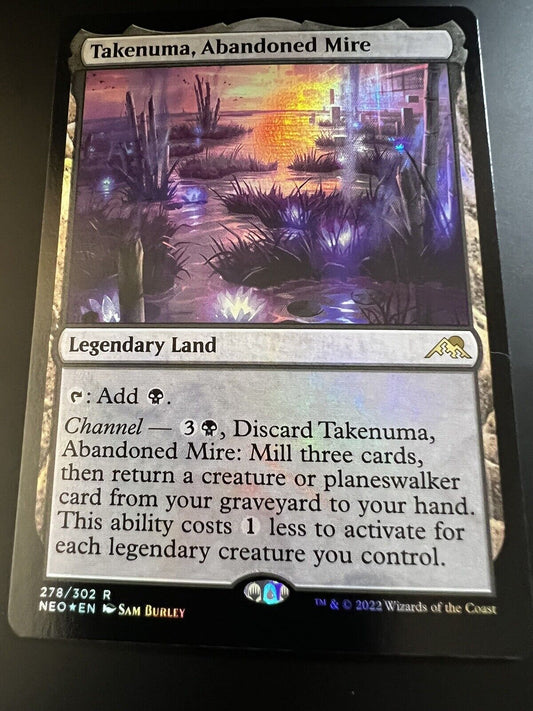 MTG Kamigawa: Neon Dynasty (NEO) Rare FOIL Takenuma, Abandoned Mire 278 NM