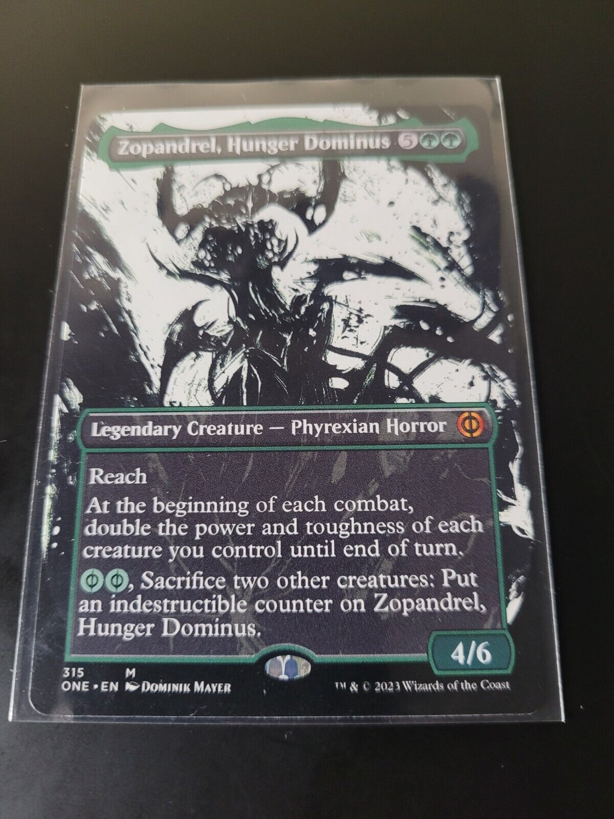 MTG Phyrexia: All Will Be One Mythic Zopandrel, Hunger Dominus Showcase 315 NM