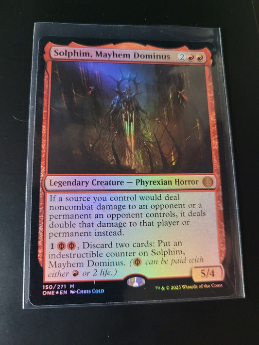 MTG Phyrexia: All Will Be One (ONE) Mythic FOIL Solphim, Mayhem Dominus 150 NM