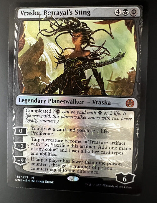 MTG Phyrexia: All Will Be One (ONE) Mythic FOIL Vraska, Betrayal's Sting 115 NM