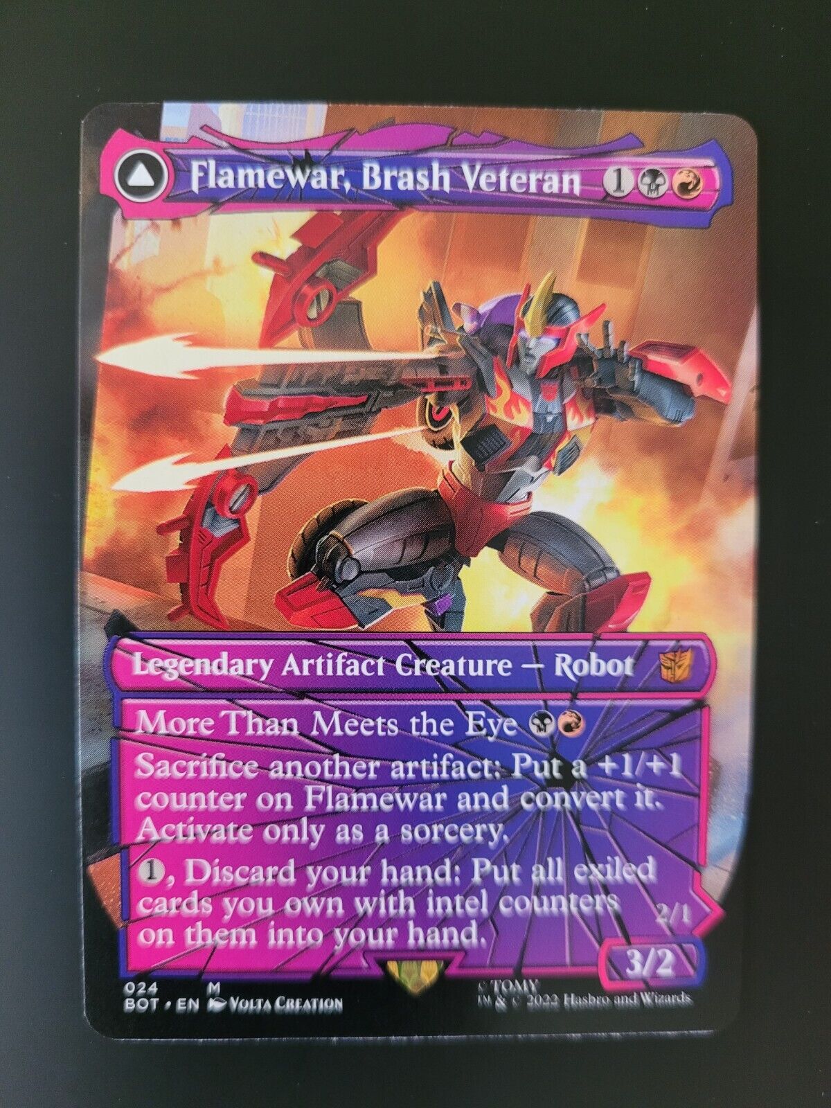 MTG Universes Transformers BOT Flamewar Brash Veteran Shattered Glass 24 NM