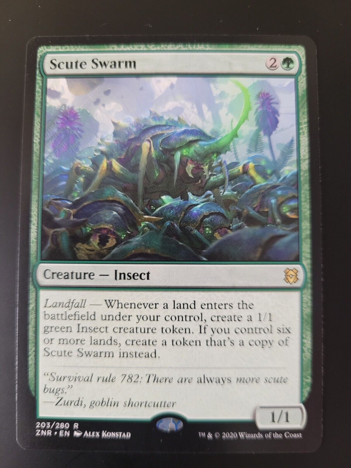 MTG Zendikar Rising (ZNR) Rare Scute Swarm 203 NM