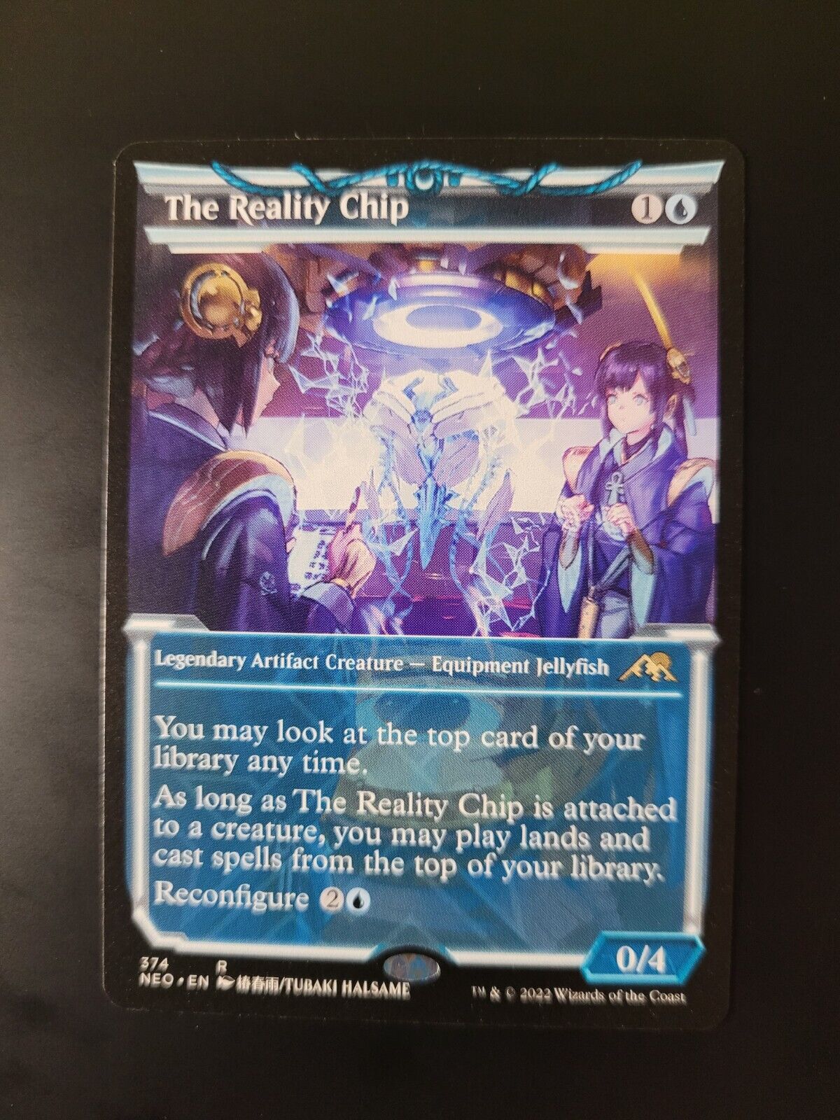 MTG Kamigawa: Neon Dynasty (NEO) Rare The Reality Chip (Showcase) 374 NM