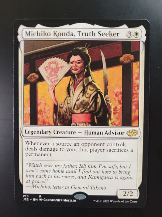 MTG Jumpstart 2022 (J22) Rare Michiko Konda, Truth Seeker 215 NM