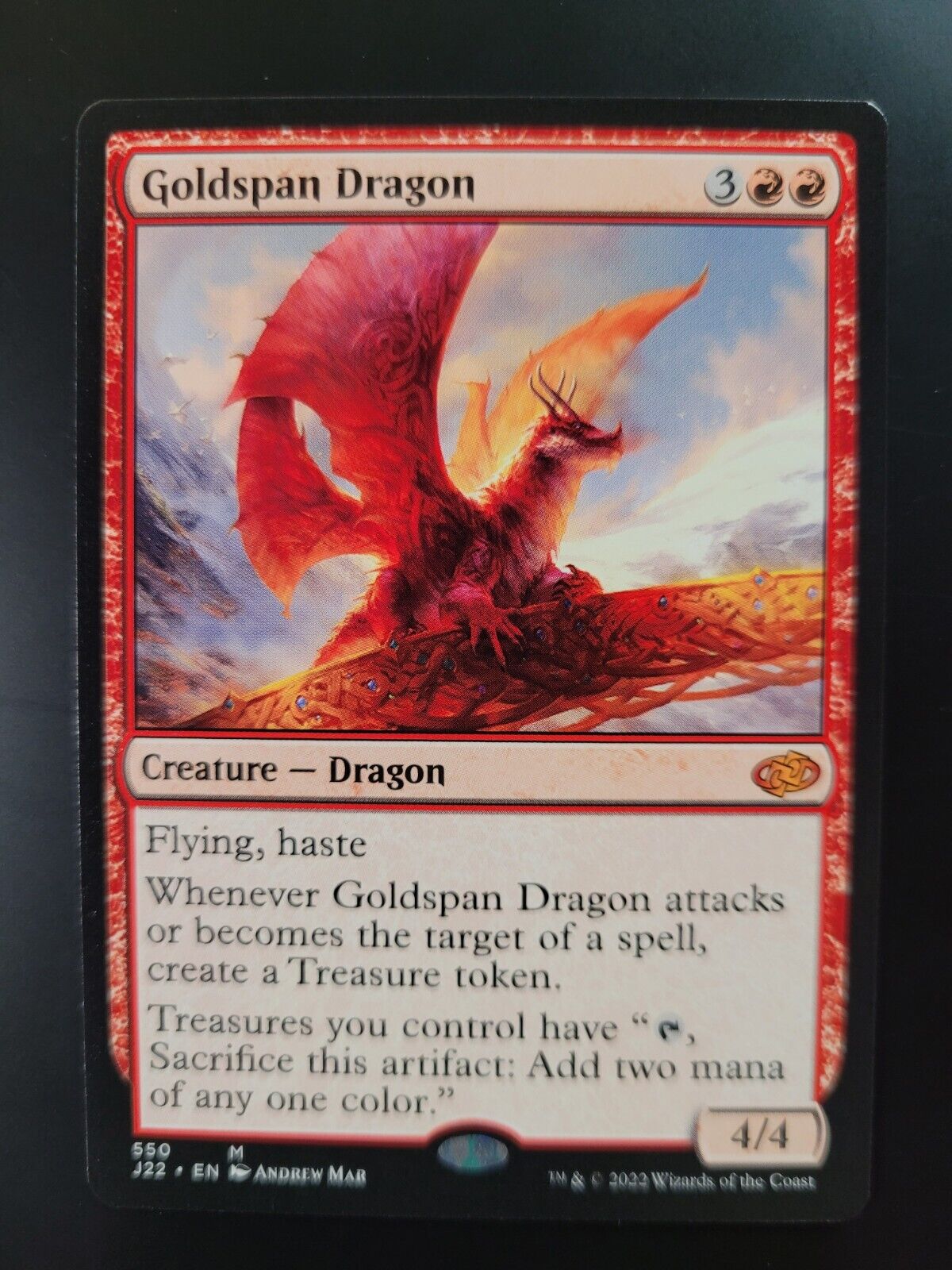 MTG Jumpstart 2022 (J22) Mythic Goldspan Dragon 550 NM