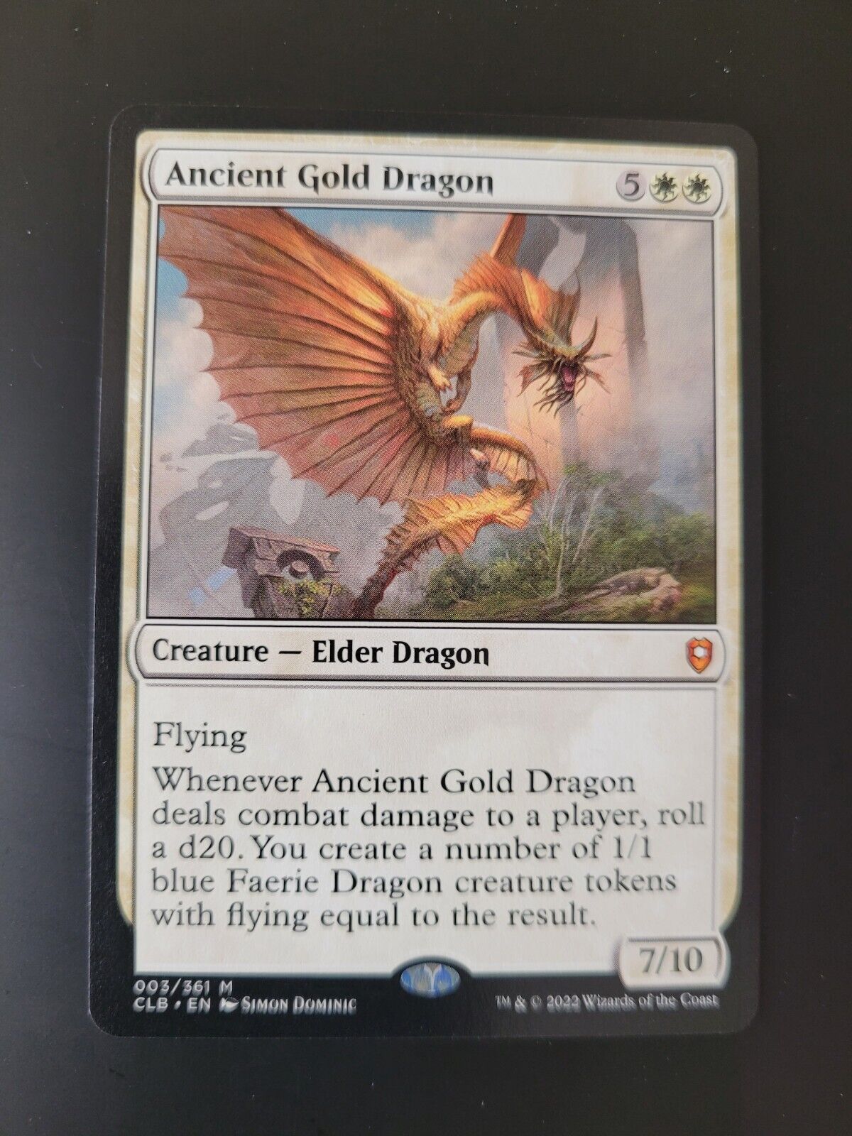 MTG Commander Legends Baldurs Gate CLB Mythic Ancient Gold Dragon 3 NM