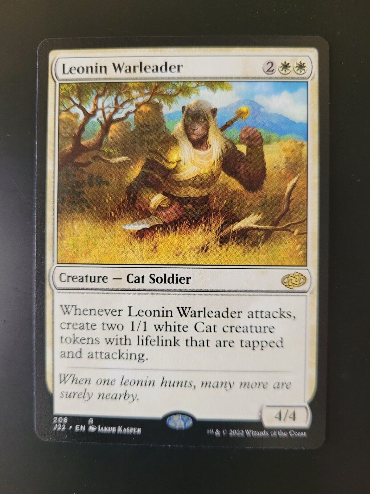 MTG Jumpstart 2022 (J22) Rare Leonin Warleader 208 NM