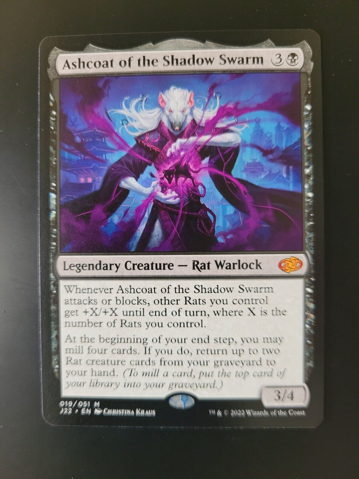 MTG Jumpstart 2022 (J22) Mythic Ashcoat of the Shadow Swarm 19 NM