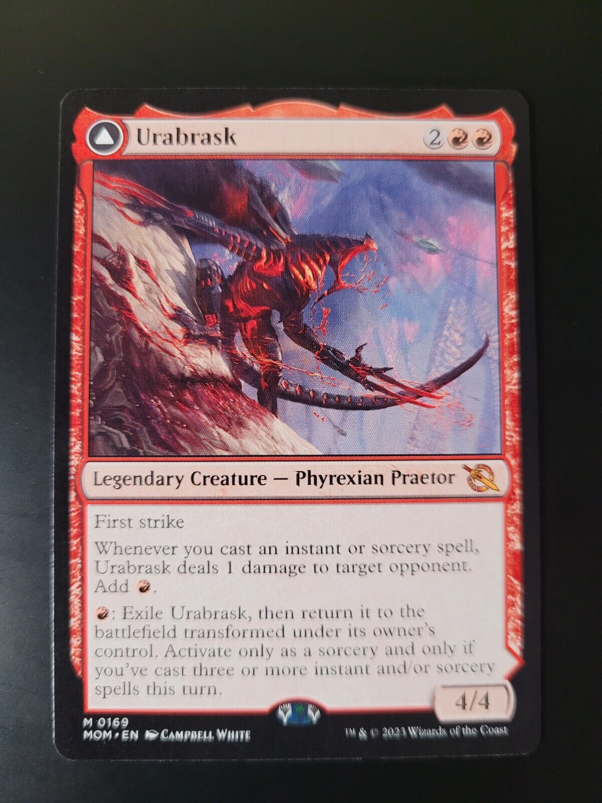 MTG March of the Machine (MOM) Mythic Urabrask 169 NM