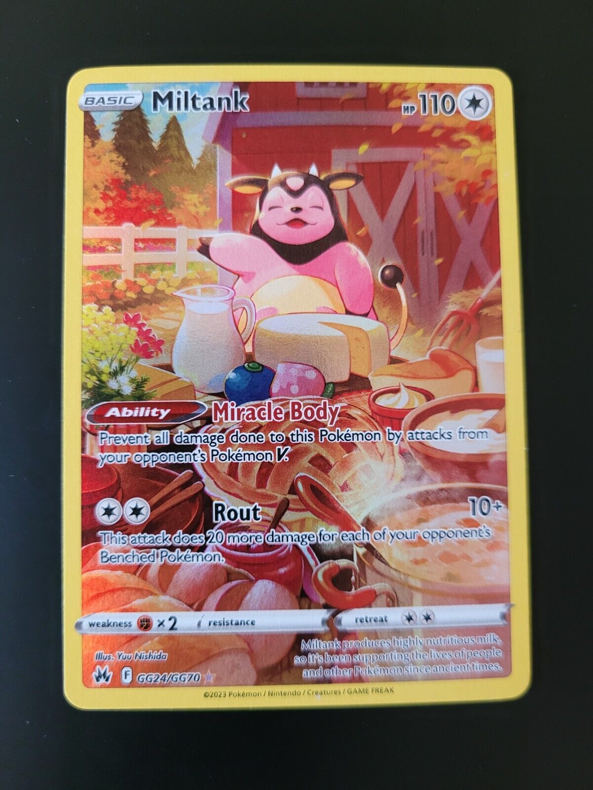 Pokemon Crown Zenith: Galarian Gallery Holo Rare Miltank GG24/GG70 NM