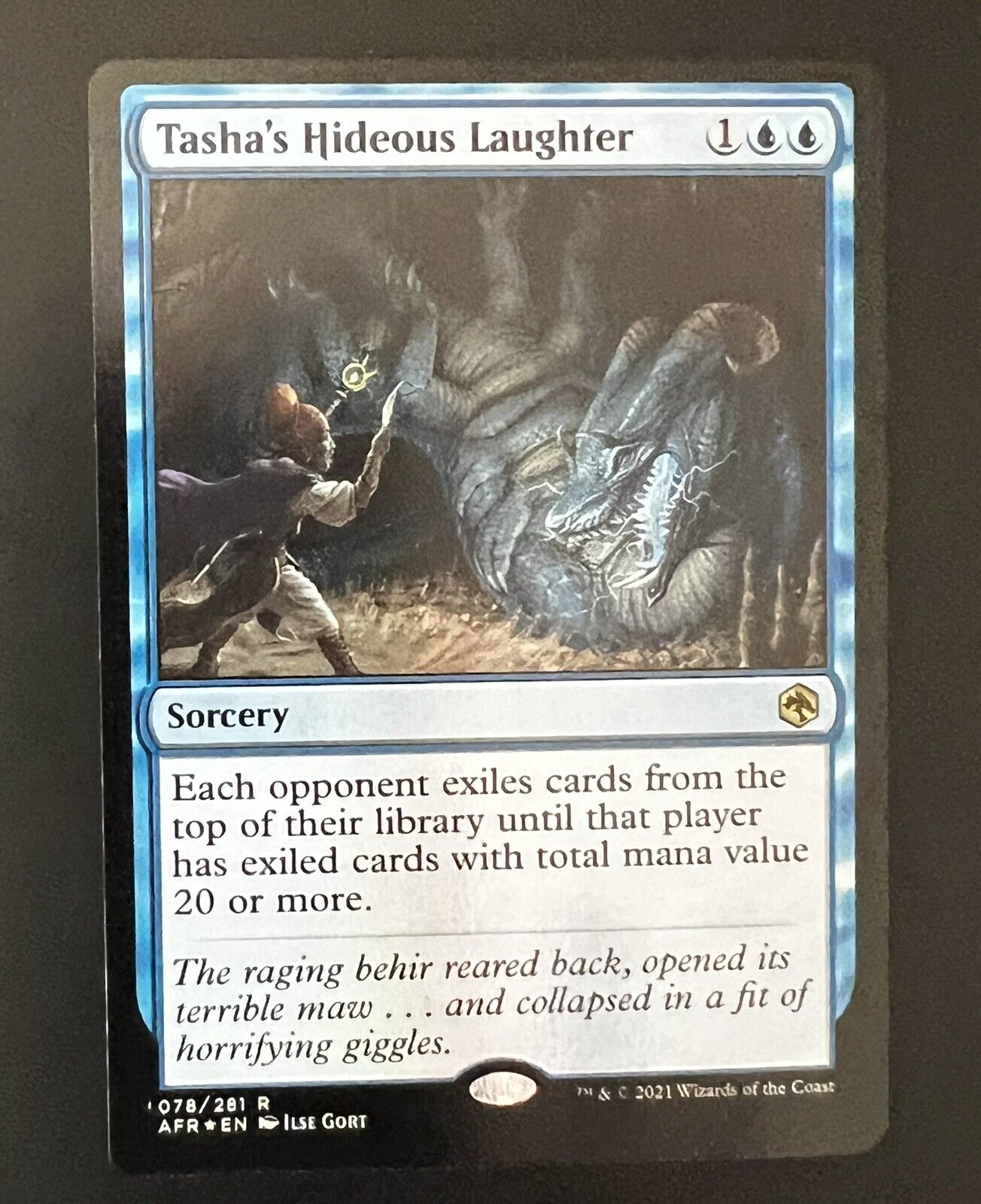 MTG Adv in the Forgotten Realms (AFR) Rare Foil Tasha's Hideous Laughter 78 NM