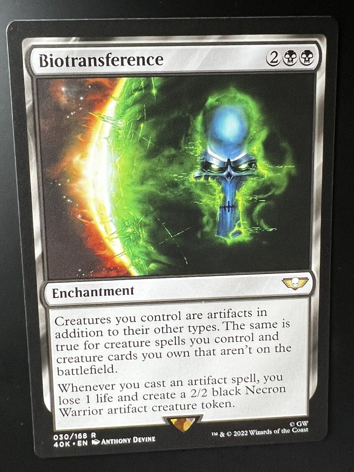 MTG Universes Beyond Warhammer 40K Rare Biotransference 30 NM