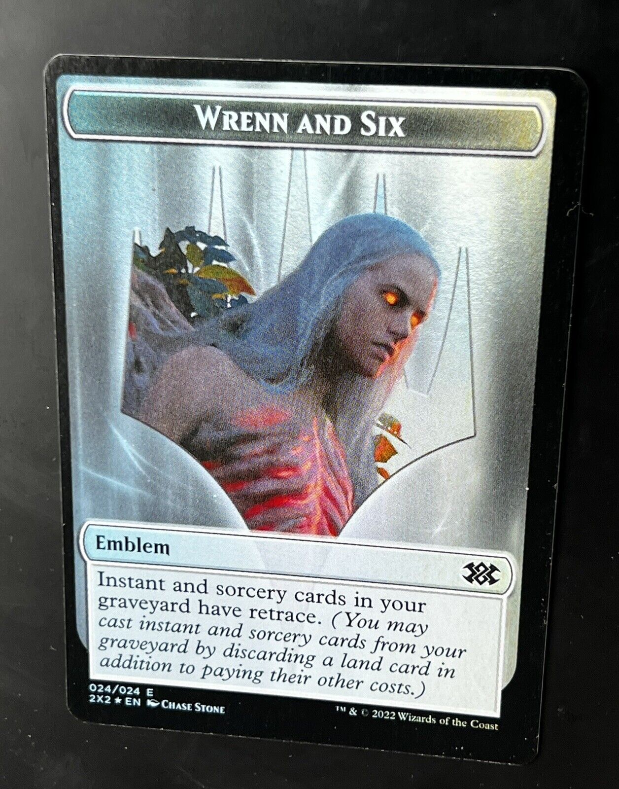 MTG Double Masters 2022 (2X2) Token FOIL Emblem - Wrenn and Six // Monk 24 NM