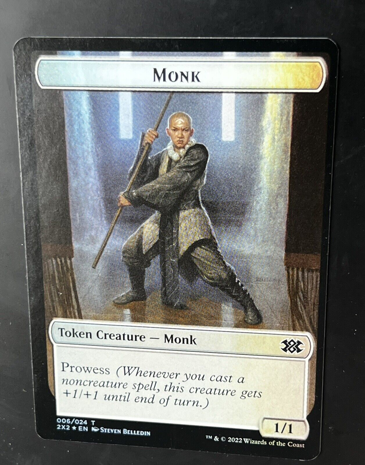 MTG Double Masters 2022 (2X2) Token FOIL Emblem - Wrenn and Six // Monk 24 NM