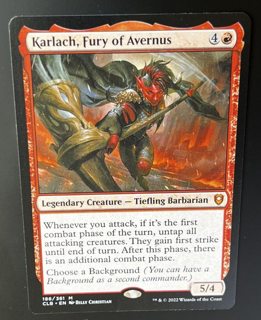 MTG Com Legends: Battle for BG (CLB) Mythic Karlach, Fury of Avernus 186 NM