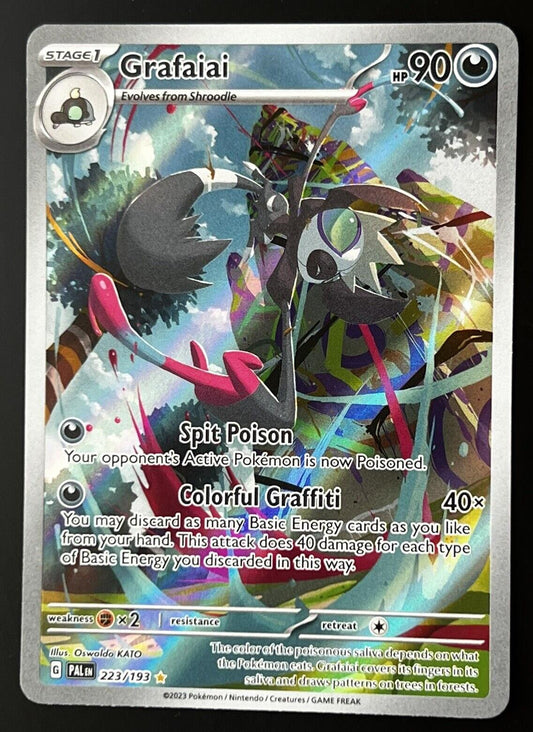 Pokemon SV02: Paldea Evolved Illustration Rare Holofoil Grafaiai 223/193 NM