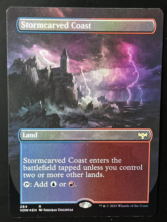 MTG Innistrad: Crimson Vow (VOW) Rare FOIL Stormcarved Coast (Borderless) 284 NM