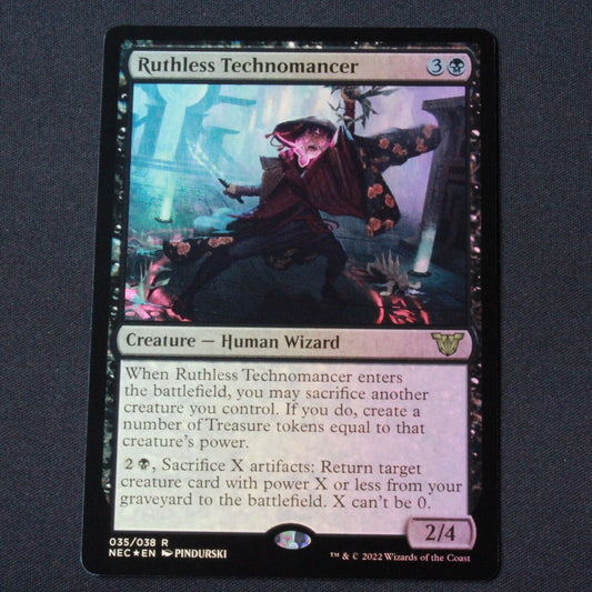 MTG Commander: Kamigawa: Neon Dynasty NEO Rare FOIL Ruthless Technomancer 35 NM