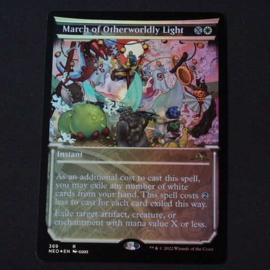 MTG Kamigawa Neon Dynasty NEO R FOIL March of Otherworldly Light Showcase 369 NM