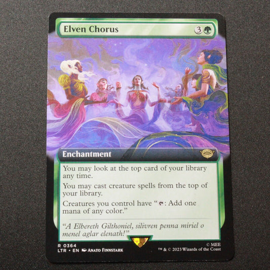 MTG The Lord of the Rings (LTR) Mythic Elven Chorus (Extended Art) 347 NM