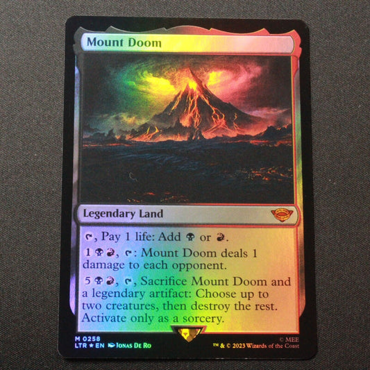 MTG The Lord of the Rings (LTR) Mythic FOIL Mount Doom 258 NM