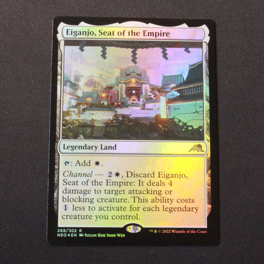 MTG Kamigawa: Neon Dynasty (NEO) Rare FOIL Eiganjo, Seat of the Empire 268 NM