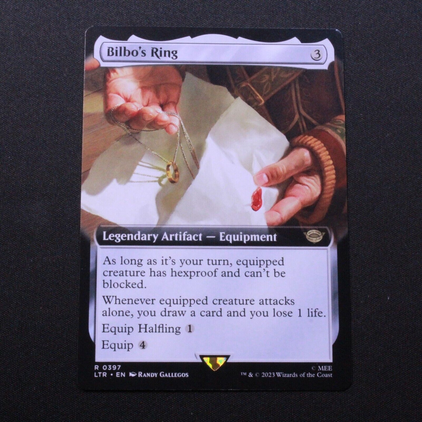 MTG The Lord of the Rings (LTR) Rare Bilbo's Ring (Extended Art) 397 NM