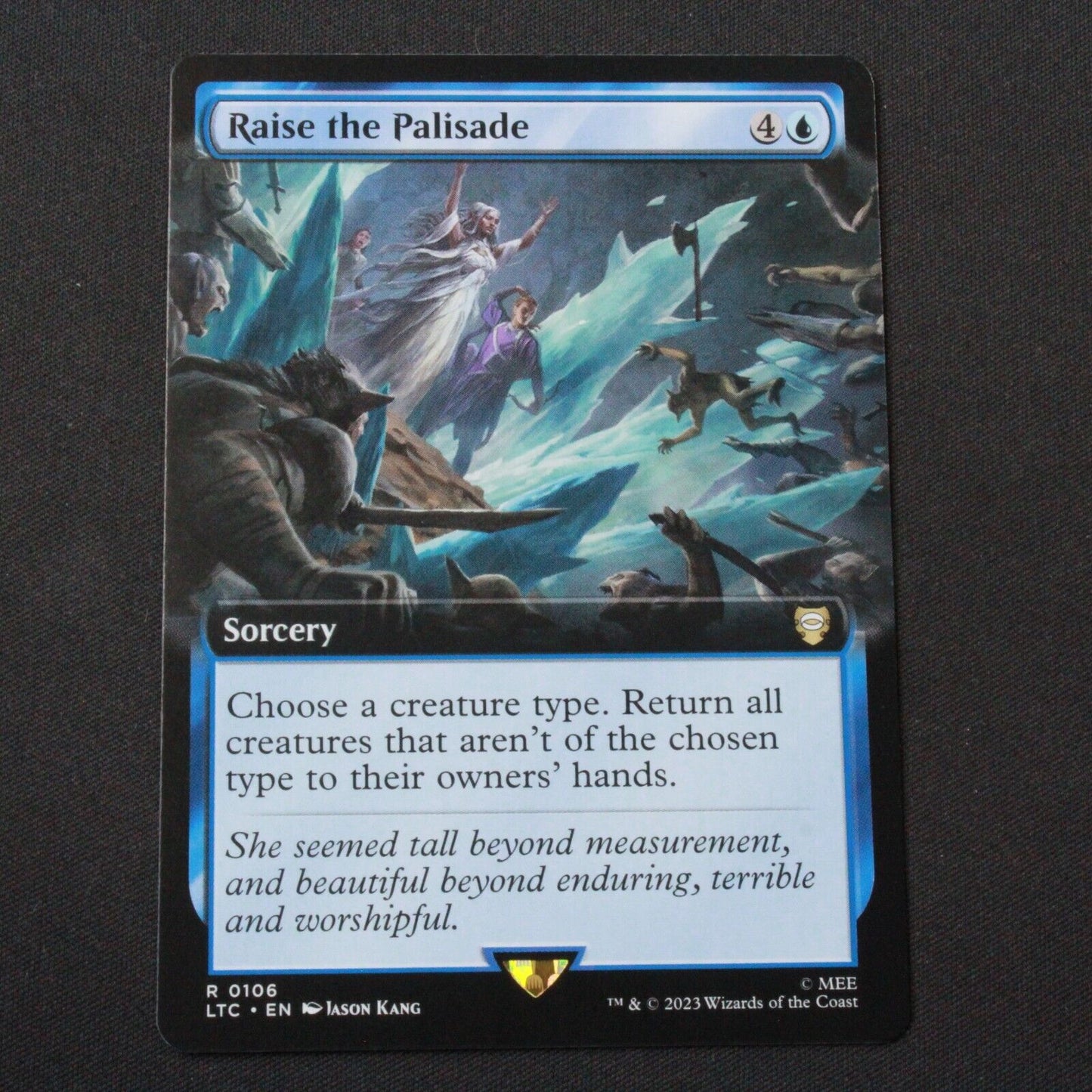 MTG Commander: Lord of the Rings LTC Rare Raise the Palisade Extended Art 106 NM