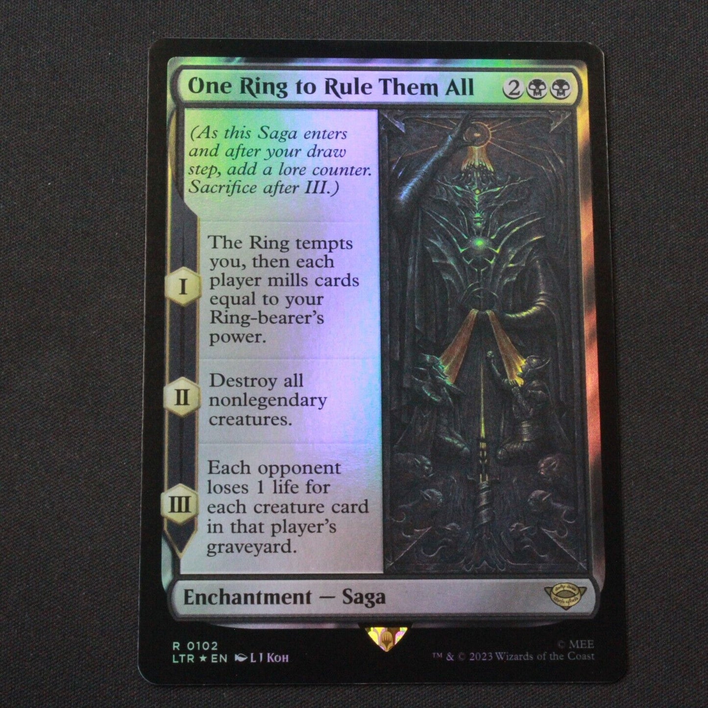 MTG Lord of the Rings (LTR) Rare FOIL One Ring to Rule Them All 102 NM