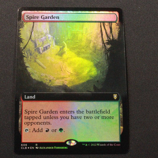 MTG Commander Legends: Baldur's Gate CLB Rare FOIL Spire Garden Ext Art 606 NM