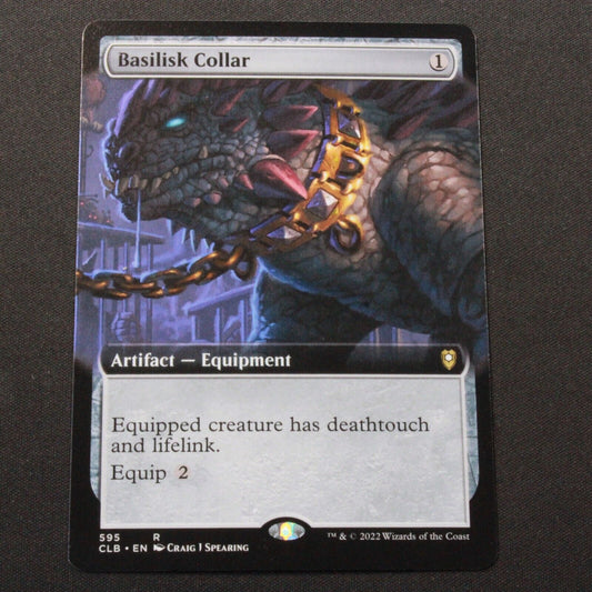 MTG Commander Legends: Baldurs Gate CLB Rare Basilisk Collar Extended Art 595 NM