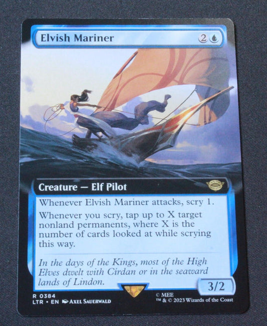 MTG Lord of the Rings (LTR) Rare Elvish Mariner (Extended Art) 384 NM