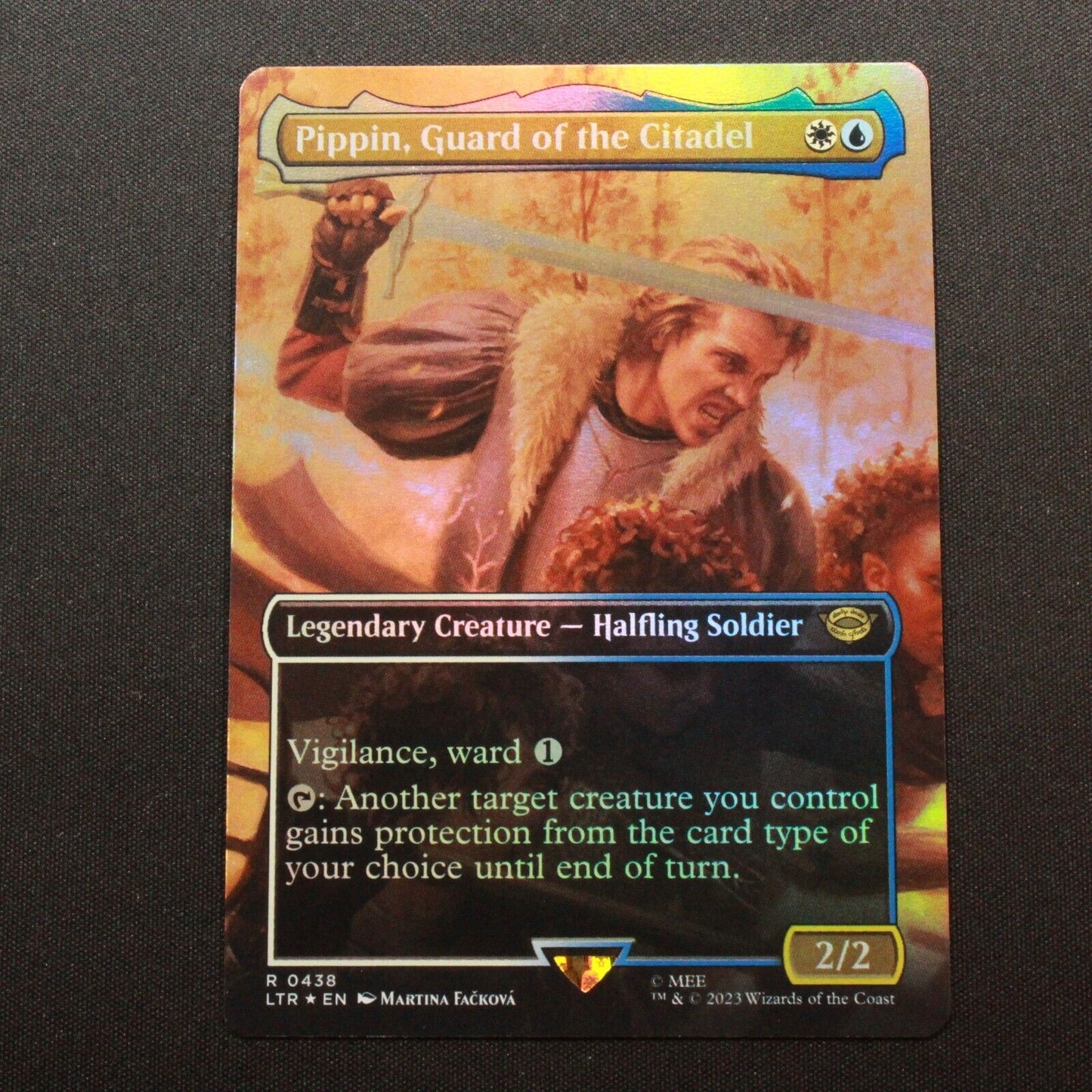 MTG The Lord of the Rings LTR FOIL Pippin Guard of the Citadel Borderless 438 NM