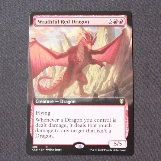 MTG Battle for Baldur's Gate (CLB) Rare Wrathful Red Dragon Extended Art 585 NM