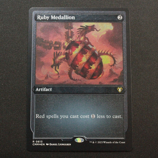 MTG Commander Masters (CMM) Rare Ruby Medallion (Foil Etched) 613 NM