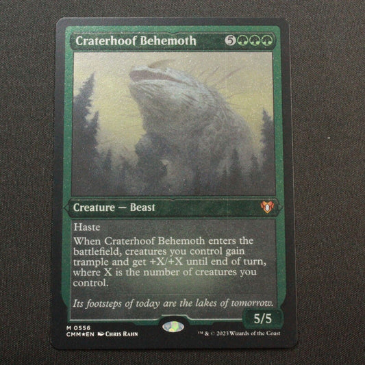 MTG Commander Masters (CMM) Mythic FOIL Craterhoof Behemoth (Foil Etched) 556 NM